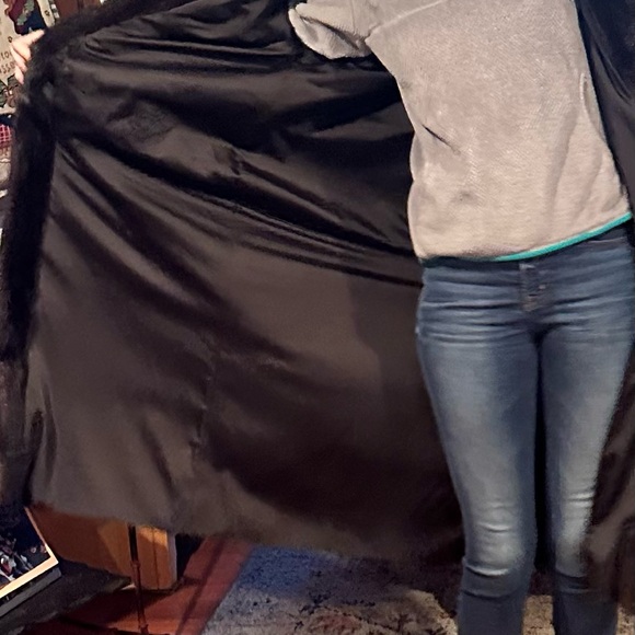 Vintage Dark Brown Fur Long Coat - Picture 13 of 16